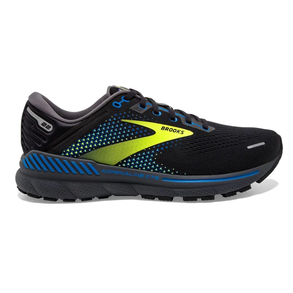 'Brooks' Men's Adrenaline GTS 22 - Black / Blue / Nightlife 3 'Brooks' Men's Adrenaline GTS 22 - Black / Blue / Nightlife