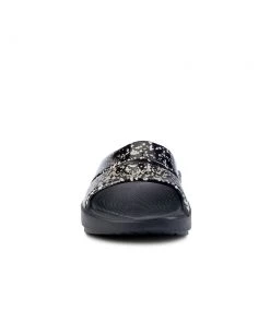 'OOFOS' Women's OOahh Slide Limited Edition - Black / Champagne Pop