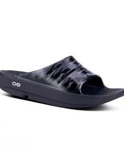 'OOFOS' Women's OOahh Slide Limited Edition - Black / Gray / Camo