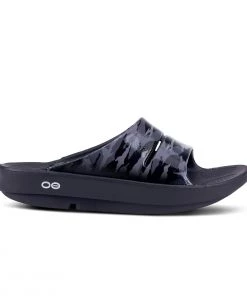 'OOFOS' Women's OOahh Slide Limited Edition - Black / Gray / Camo