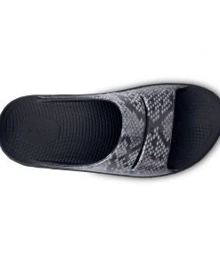 'OOFOS' Women's OOahh Slide Limited Edition - Black / Snake