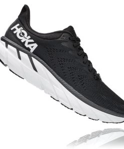 'HOKA' Men's Clifton 7 - Black / White