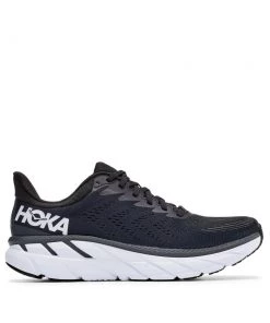 'HOKA' Men's Clifton 7 - Black / White