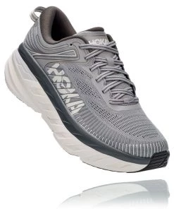 'HOKA' Men's Bondi 7 - Wild Dove / Dark Shadow
