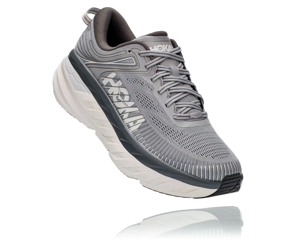 'HOKA' Men's Bondi 7 - Wild Dove / Dark Shadow (Wide) 3 'HOKA' Men's Bondi 7 - Wild Dove / Dark Shadow (Wide)