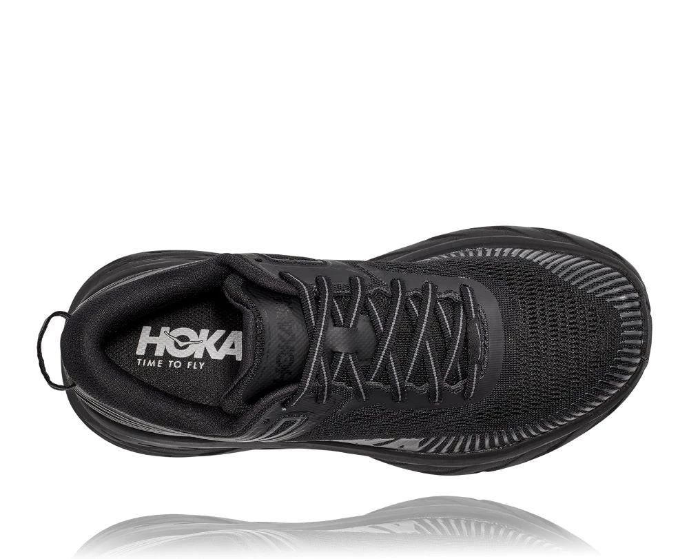 'HOKA' Women's Bondi 7 - Black / Black 4 'HOKA' Women's Bondi 7 - Black / Black