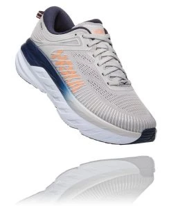 'HOKA' Women's Bondi 7 - Lunar Rock / Black Iris (Wide)