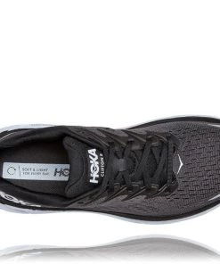 'HOKA' Men's Clifton 8 - Black / White (Wide)