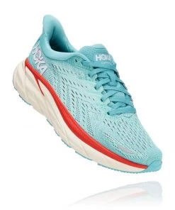 'Hoka' Women's Clifton 8 - Aquarelle / Eggshell Blue
