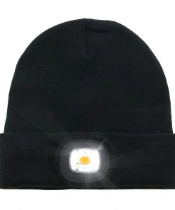 'Caterpillar' Men's Flashlight Insulated Beanie - Black