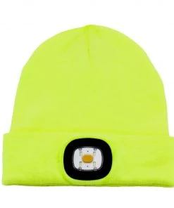 'Caterpillar' Men's Flashlight Insulated Beanie - Hi-Vis Yellow