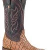 KARMAN ROPER 'Stetson' Men's 13" Roundup Alligator Vamp Round Toe - Taupe / Blue 1 KARMAN ROPER 'Stetson' Men's 13" Roundup Alligator Vamp Round Toe - Taupe / Blue