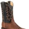 KARMAN ROPER 'Stetson Obadiah' Men's 11" Tru X Impact Square Toe - Cognac / Black