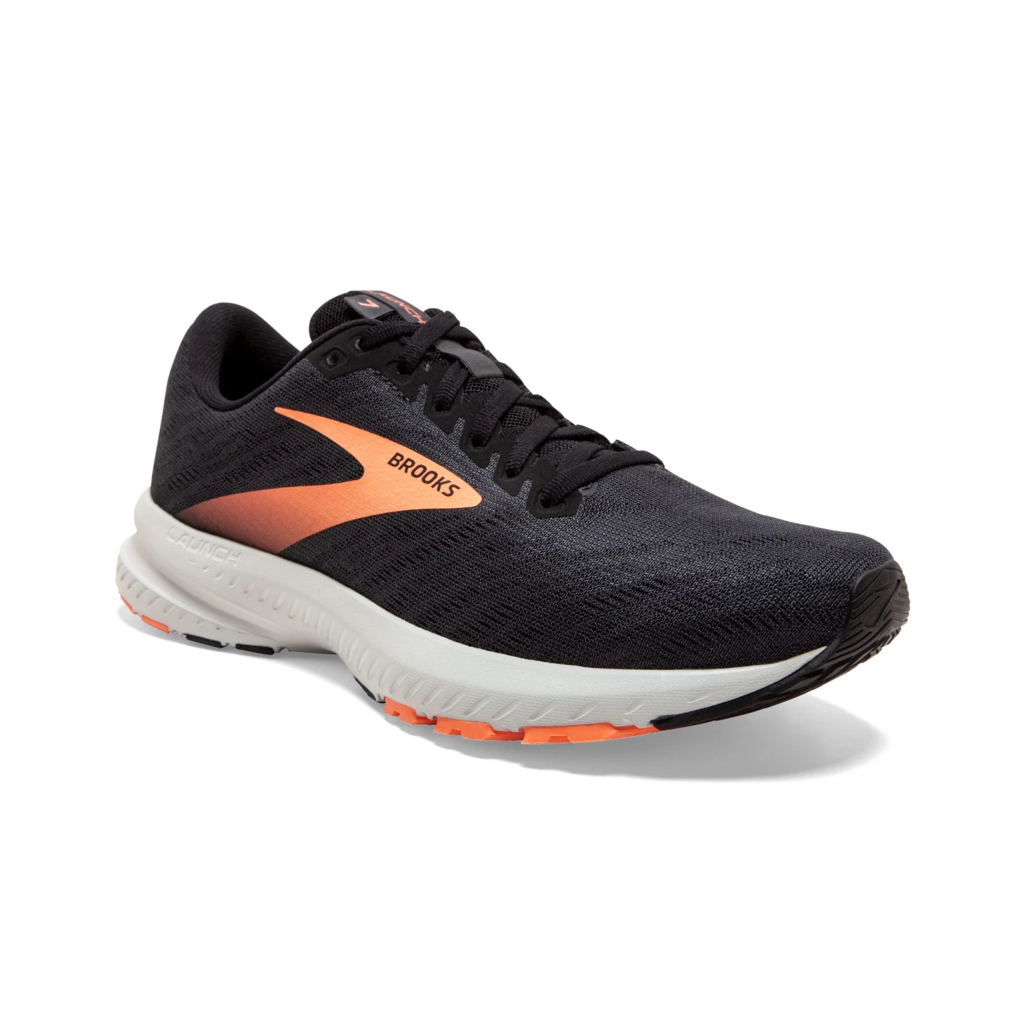 'Brooks' Women's Launch 7 - Black / Cantaloupe 4 'Brooks' Women's Launch 7 - Black / Cantaloupe