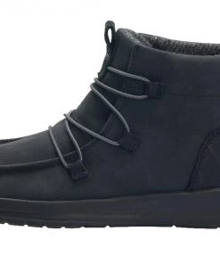 'Hey Dude' Women's Eloise Recycled Leather Boot - Total Black