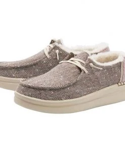 'Hey Dude' Women's Wendy Rise - Brown Herringbone