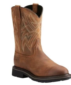 'Ariat' Men's 10" Everett Western Work Soft Toe - Brown 7 'Ariat' Men's 10