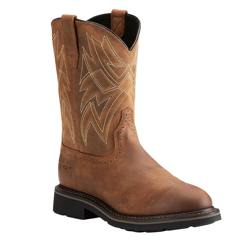 'Ariat' Men's 10" Everett Western Work Soft Toe - Brown 5 'Ariat' Men's 10" Everett Western Work Soft Toe - Brown