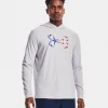 'Under Armour' Men's Iso-Chill Freedom Hook Hoodie - Halo Gray / White