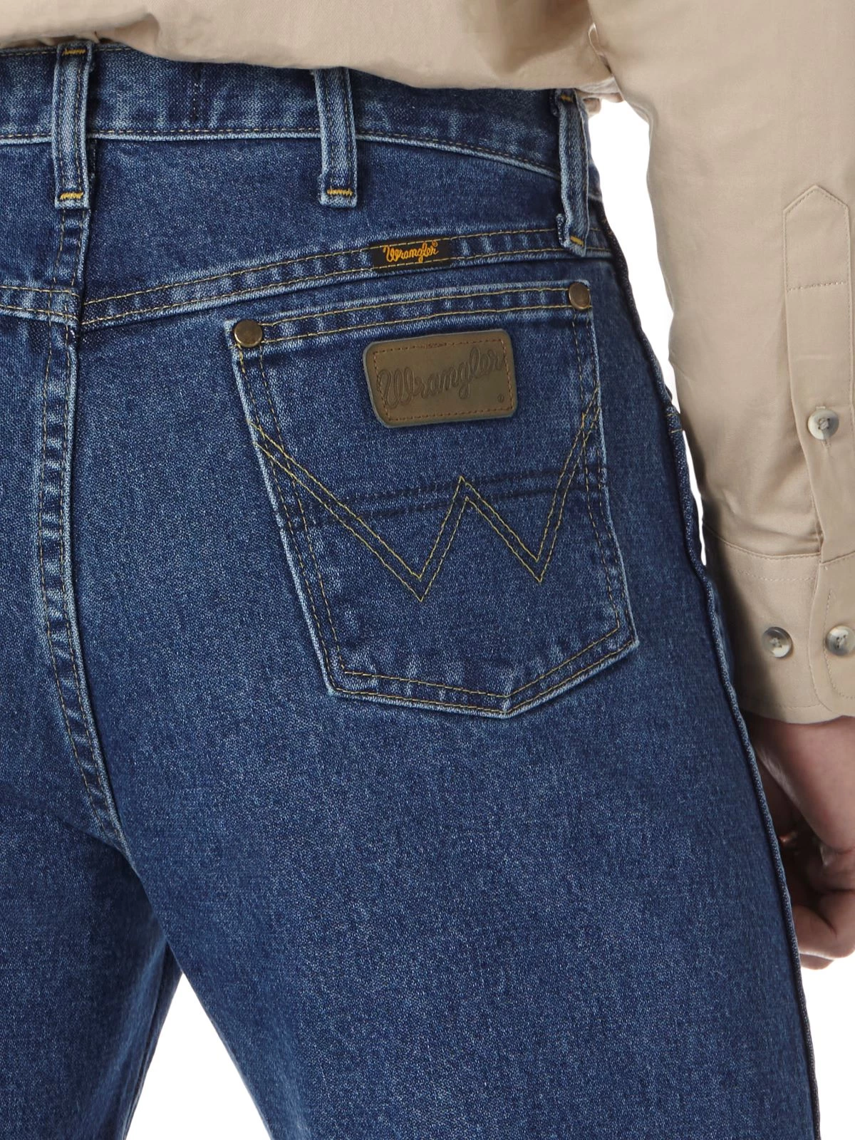 'Wrangler' Men's George Strait Cowboy Cut® Original Fit - Heavyweight Stone Denim 6 'Wrangler' Men's George Strait Cowboy Cut® Original Fit - Heavyweight Stone Denim