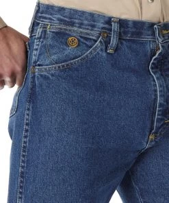 'Wrangler' Men's George Strait Cowboy Cut® Original Fit - Heavyweight Stone Denim 10 'Wrangler' Men's George Strait Cowboy Cut® Original Fit - Heavyweight Stone Denim