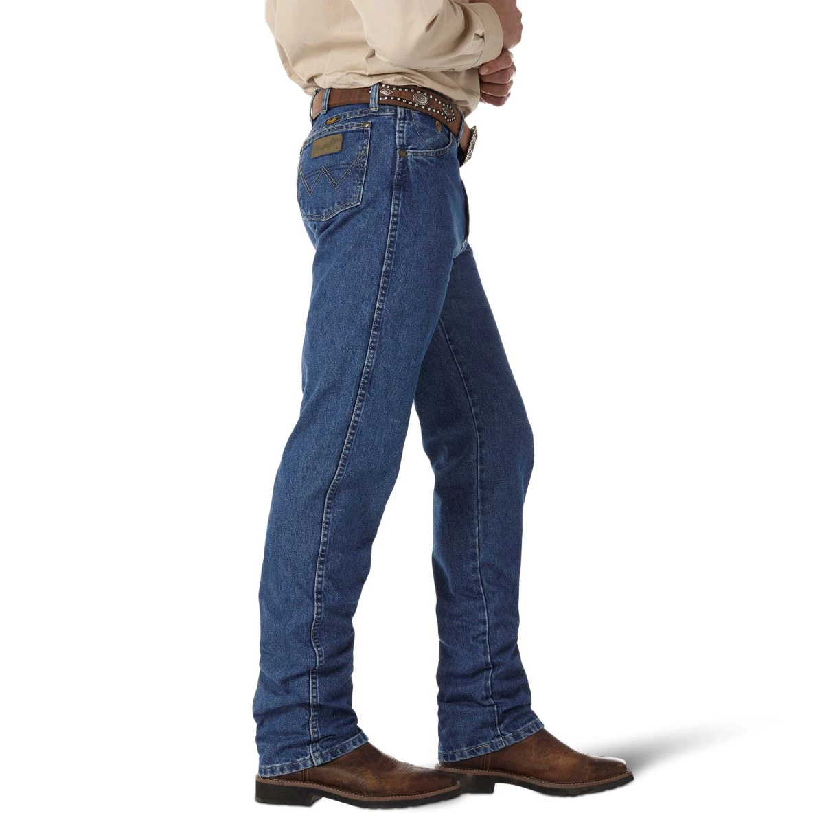 'Wrangler' Men's George Strait Cowboy Cut® Original Fit - Heavyweight Stone Denim 7 'Wrangler' Men's George Strait Cowboy Cut® Original Fit - Heavyweight Stone Denim