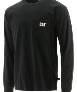 'Caterpillar' Men's Trademark Pocket T-Shirt - Black