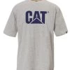 'Caterpillar' Men's Trademark Logo Tee - Heather Grey