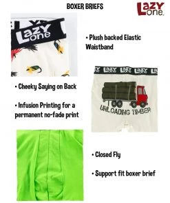 'Lazy One' Men's Unloading Timber Boxer Brief - Tan