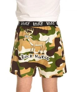 'Lazy One' Men's Buck Naked Boxer - Camo
