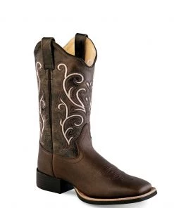 'Old West' Women's 11" Western Scallop Square Toe - Brown