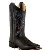 'Old West' Women's 11" Western Scallop Square Toe - Black 2 'Old West' Women's 11" Western Scallop Square Toe - Black