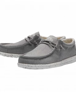 'Hey Dude' Men's Wally Chambray - Frost Grey