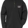 'Caterpillar' Men's Canyon 1/4 Zip Sweatshirt - Black