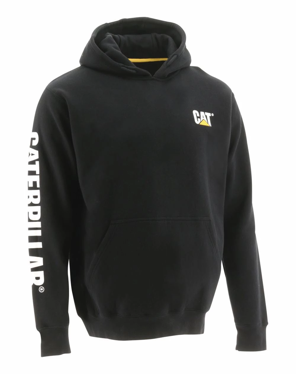 'Caterpillar' Men's Trademark Banner Hooded Sweatshirt - Black 3 'Caterpillar' Men's Trademark Banner Hooded Sweatshirt - Black