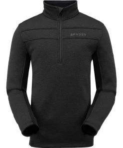 SPYDER ACTIVE SPORTS 'Spyder' Men's Encore 1/2 Zip Fleece - Black