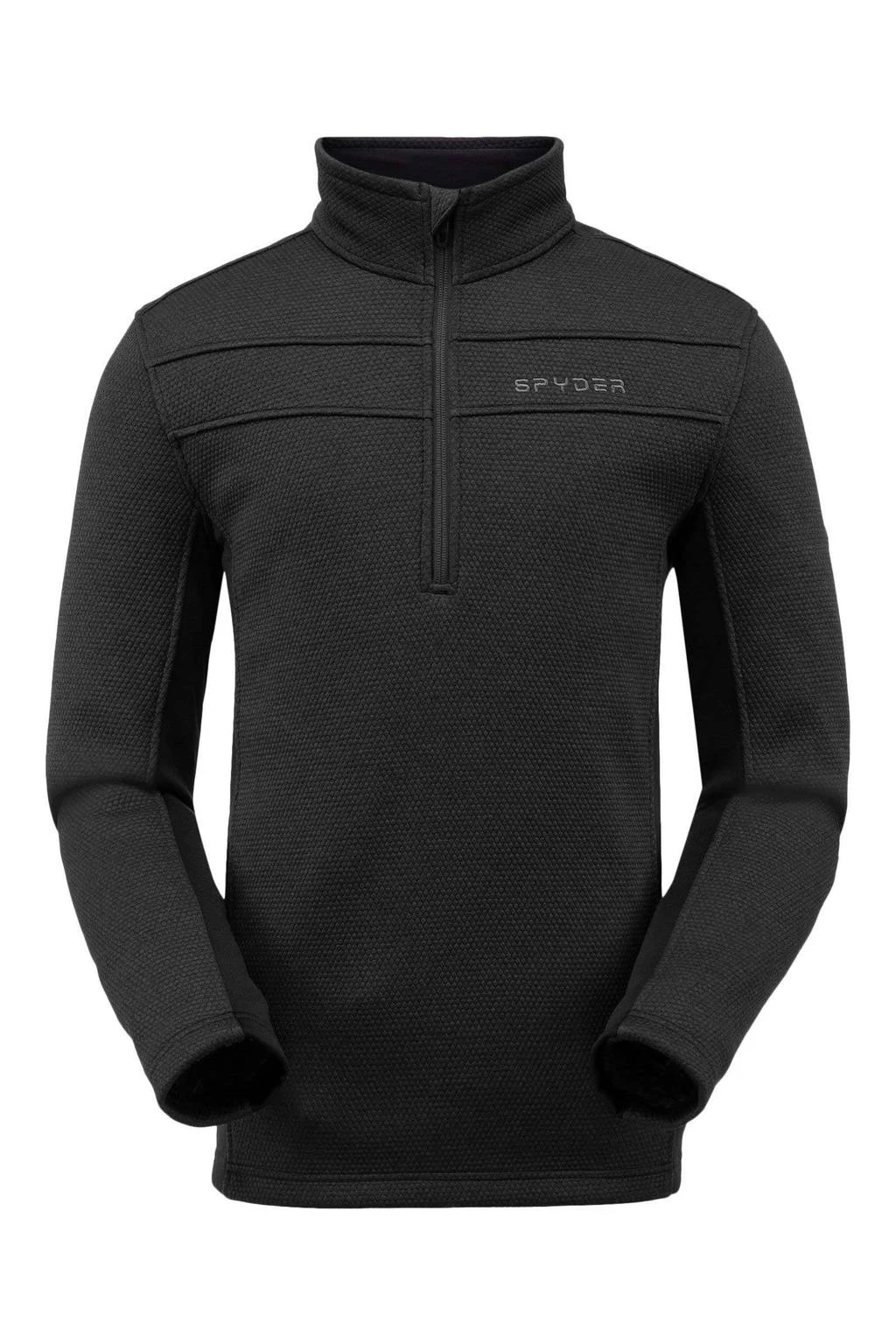 SPYDER ACTIVE SPORTS 'Spyder' Men's Encore 1/2 Zip Fleece - Black 3 SPYDER ACTIVE SPORTS 'Spyder' Men's Encore 1/2 Zip Fleece - Black