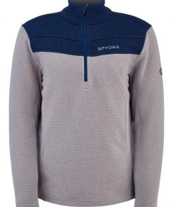 SPYDER ACTIVE SPORTS'Spyder' Men's Encore 1/2 Zip Fleece - Alloy Abyss