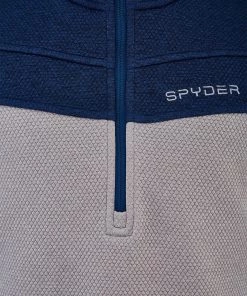 SPYDER ACTIVE SPORTS 'Spyder' Men's Encore 1/2 Zip Fleece - Alloy Abyss