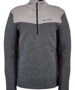 SPYDER ACTIVE SPORTS 'Spyder' Men's Encore 1/2 Zip Fleece - Ebony Alloy