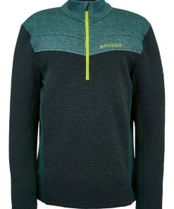 SPYDER ACTIVE SPORTS 'Spyder' Men's Encore 1/2 Zip Fleece - Forest Ghost