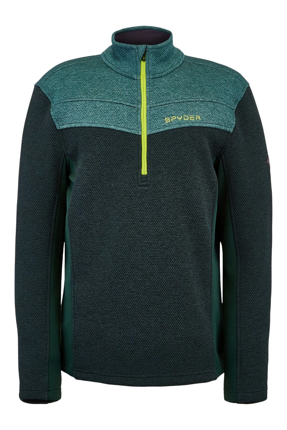 SPYDER ACTIVE SPORTS 'Spyder' Men's Encore 1/2 Zip Fleece - Forest Ghost 3 SPYDER ACTIVE SPORTS 'Spyder' Men's Encore 1/2 Zip Fleece - Forest Ghost