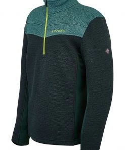 SPYDER ACTIVE SPORTS 'Spyder' Men's Encore 1/2 Zip Fleece - Forest Ghost 11 SPYDER ACTIVE SPORTS 'Spyder' Men's Encore 1/2 Zip Fleece - Forest Ghost