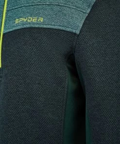 SPYDER ACTIVE SPORTS 'Spyder' Men's Encore 1/2 Zip Fleece - Forest Ghost 10 SPYDER ACTIVE SPORTS 'Spyder' Men's Encore 1/2 Zip Fleece - Forest Ghost