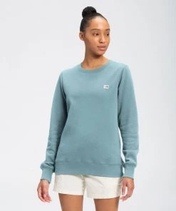'The North Face' Women's Heritage Patch Crew Sweatshirt - Tourmaline Blue