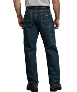 'Dickies' Relaxed Fit Carpenter Denim Jeans - Heritage Tinted Khaki Men