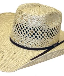 M&F Western Products, Inc Men 'Twister' Twisted Weave Western Hat - Ivory / Tan