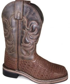 Smoky Mountain Boots 'Smoky Mountain' Children's Western Square Toe - Brown / Brown Kids