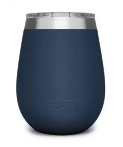 'Yeti' 10 Oz. Rambler Wine Tumbler W/Magslider Lid - Navy