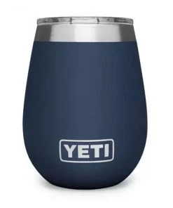 'Yeti' 10 Oz. Rambler Wine Tumbler W/Magslider Lid - Navy